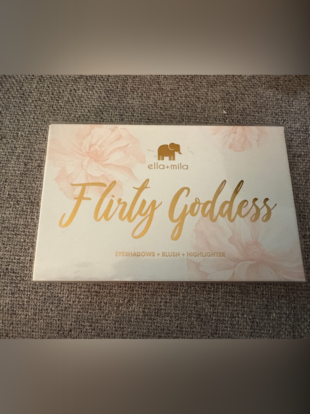 ella+mila Flirty Goddess eyeshadows, blush, and highlighter